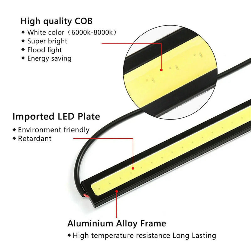 10X 12V White LED Strip Lights Bars Camping Caravan Boat Car COB by salelink.co.nz