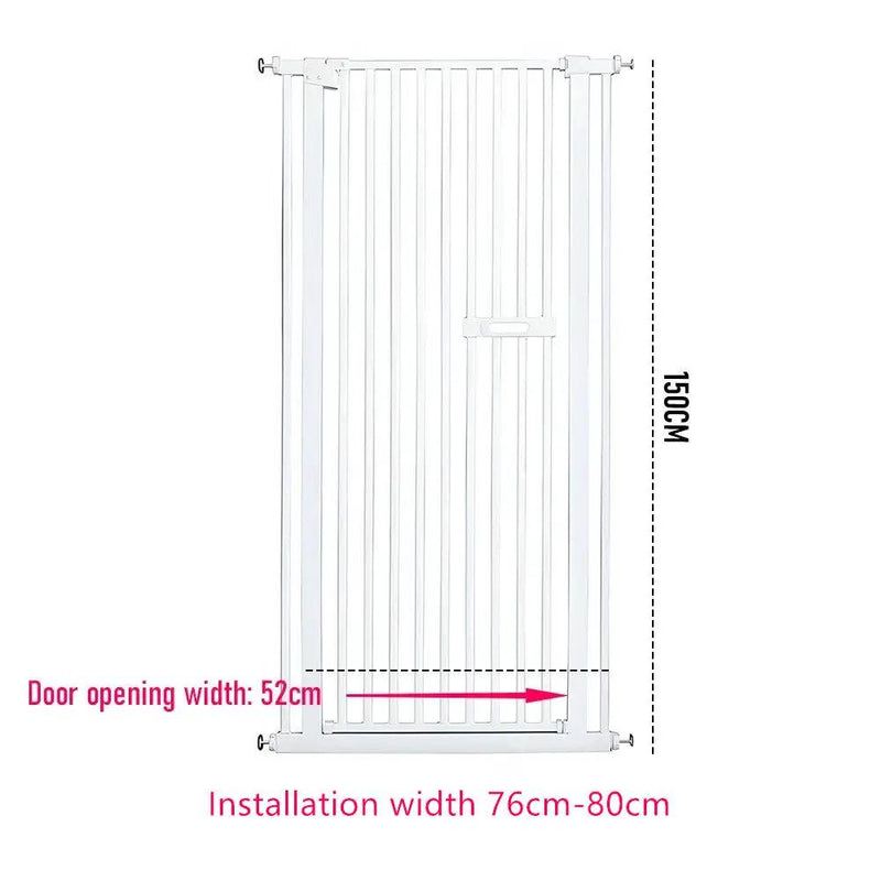 Extra Tall 150cm Pet Security Gate Safety Guard Adjustable by salelink.co.nz