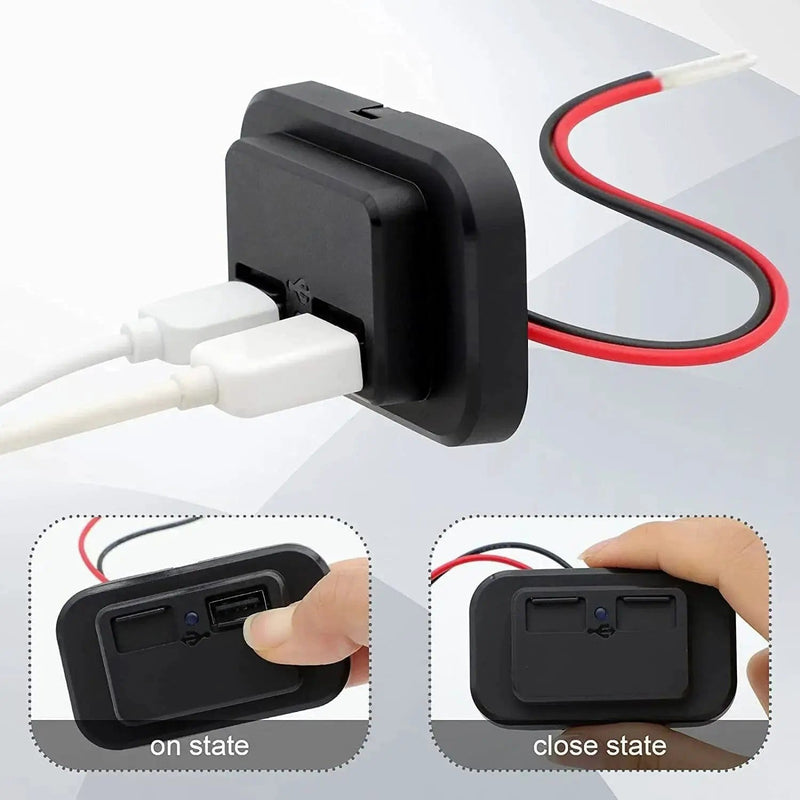 salelink.co.nz Unbranded 12/24V 5V Dual USB Car Charger Socket Power Outlet 12/24V 5V Dual USB Car Charger Socket Power | Action Outdoors NZ