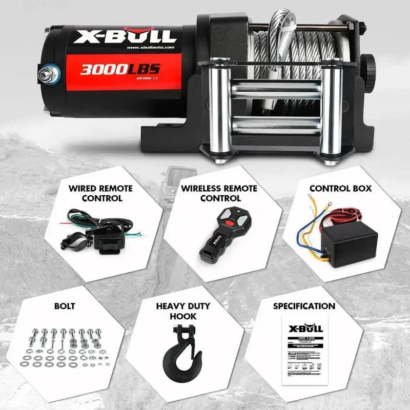 X-BULL Electric Winch 3000LBs by salelink.co.nz