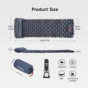 Inflatable Camping Mat with Pillow – Self-Inflating Mattress by Habicare