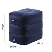 Inflatable Travel Footrest Pillow (Navy Blue & Grey) by Habicare