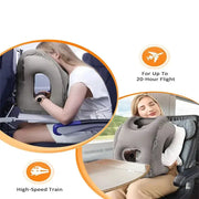 Inflatable Travel Neck Pillow with Chin Support by Habicare