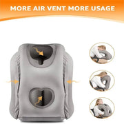 Inflatable Travel Neck Pillow with Chin Support by Habicare
