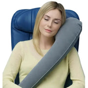Inflatable Travel Side-Sleeping Neck Pillow (Grey & Blue) by Habicare
