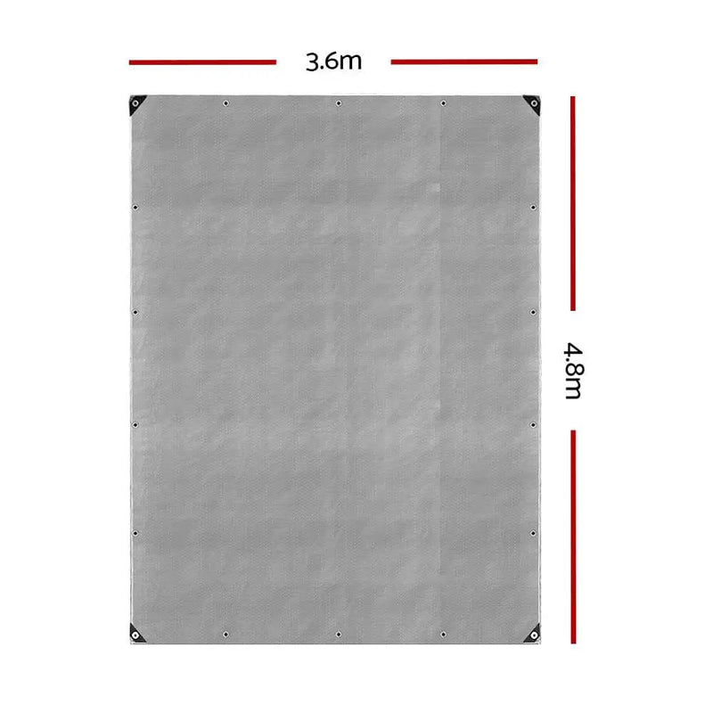 Instahut Tarp Tarpaulin 3.6x4.8m Canvas Camping Heavy Duty Sun Cover by SportZone.co.nz