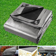 Instahut Tarp Tarpaulin 3.6x4.8m Canvas Camping Heavy Duty Sun Cover by SportZone.co.nz