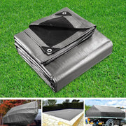 Instahut Tarp Tarpaulin 6x7.3m Canvas Camping Heavy Duty Sun Cover by SportZone.co.nz