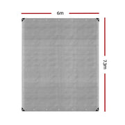 Instahut Tarp Tarpaulin 6x7.3m Canvas Camping Heavy Duty Sun Cover by SportZone.co.nz