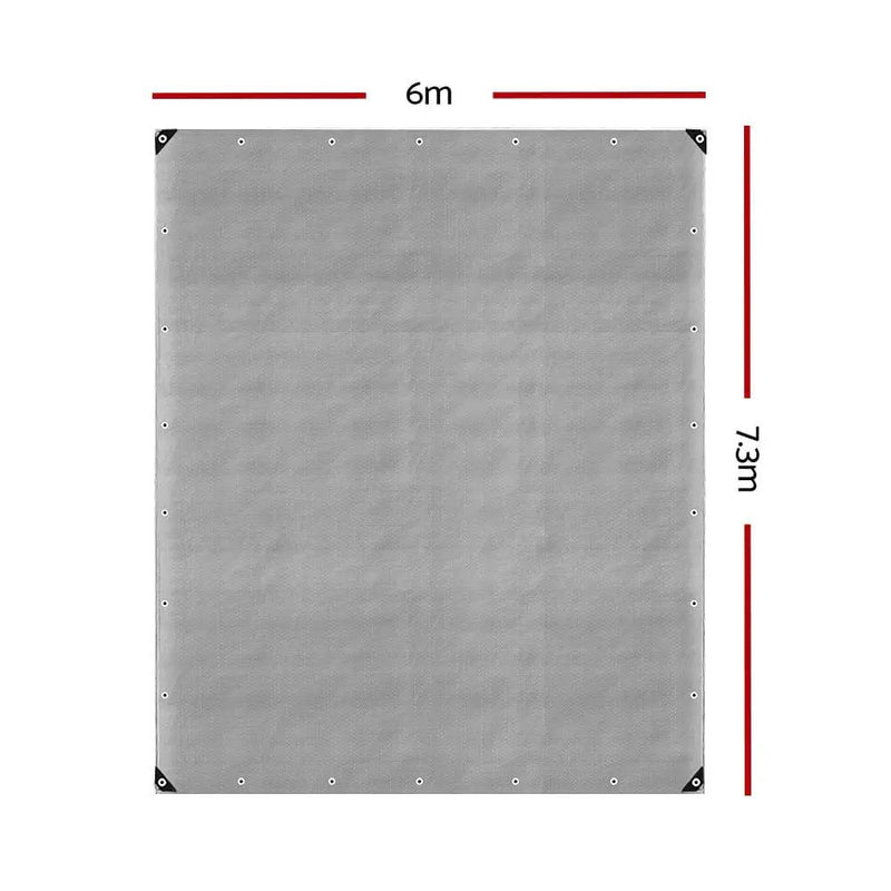 Instahut Tarp Tarpaulin 6x7.3m Canvas Camping Heavy Duty Sun Cover by SportZone.co.nz