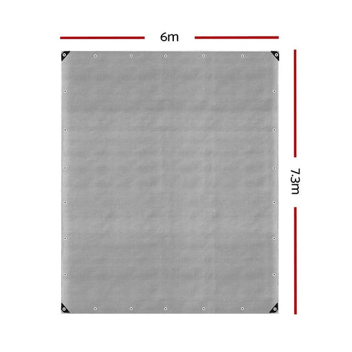 Instahut Tarp Tarpaulin 6x7.3m Canvas Camping Heavy Duty Sun Cover by SportZone.co.nz
