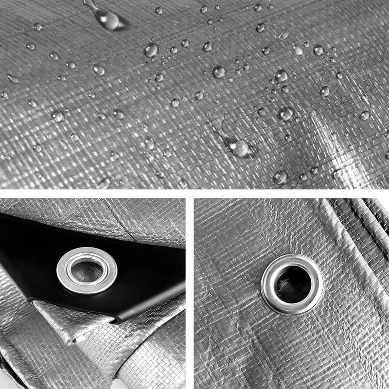 Instahut Tarp Tarpaulin 7.3x9m Canvas Camping Heavy Duty Sun Cover by SportZone.co.nz