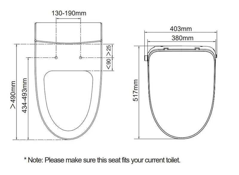 JOMOO iClean Smart Electric Bidet Heated With Remote Control by salelink.co.nz