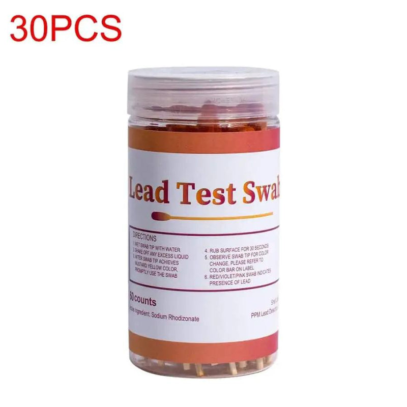 Lead Test Kit - Test House Paint, Metal, Ceramics - 30 Cotton Swabs by 9eight5