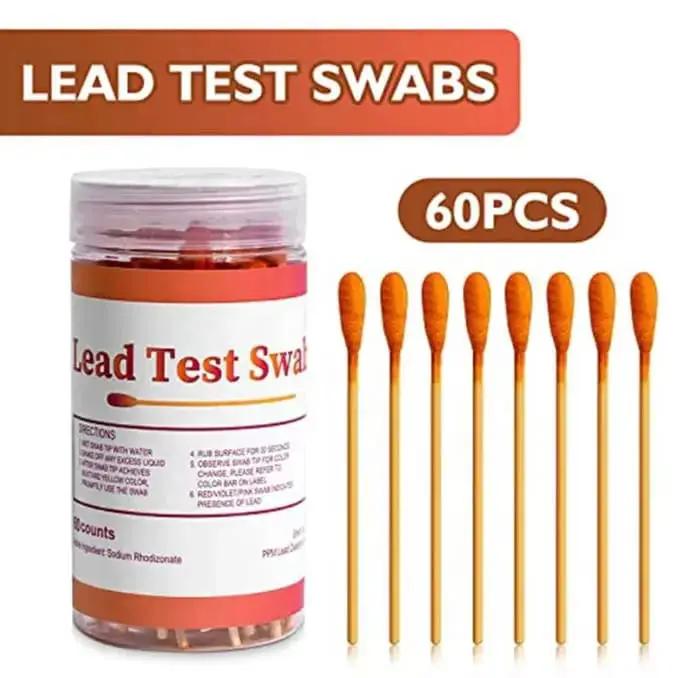 Lead Test Kit - Test House Paint, Metal, Ceramics - 60 Cotton Swabs by 9eight5