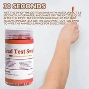 Lead Test Kit - Test House Paint, Metal, Ceramics - 60 Cotton Swabs by 9eight5