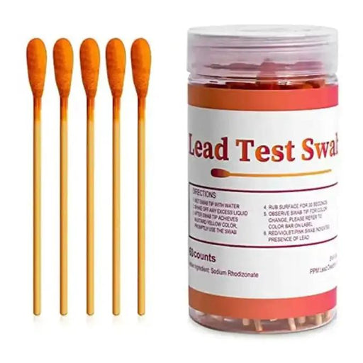 Lead Test Kit - Test House Paint, Metal, Ceramics - 60 Cotton Swabs by 9eight5