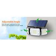 6000mAh Solar Flood Light with Dual Motion Sensors by Habicare