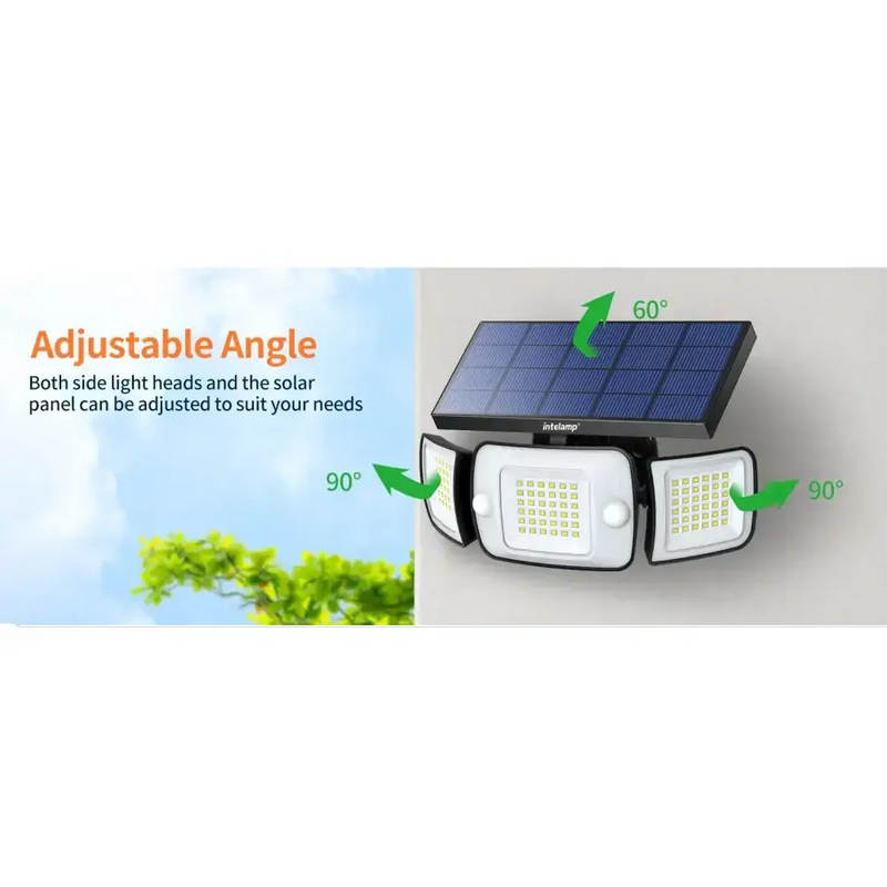6000mAh Solar Flood Light with Dual Motion Sensors by Habicare