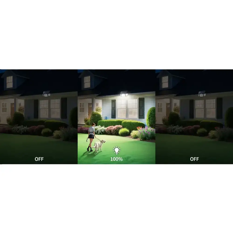6000mAh Solar Flood Light with Dual Motion Sensors by Habicare