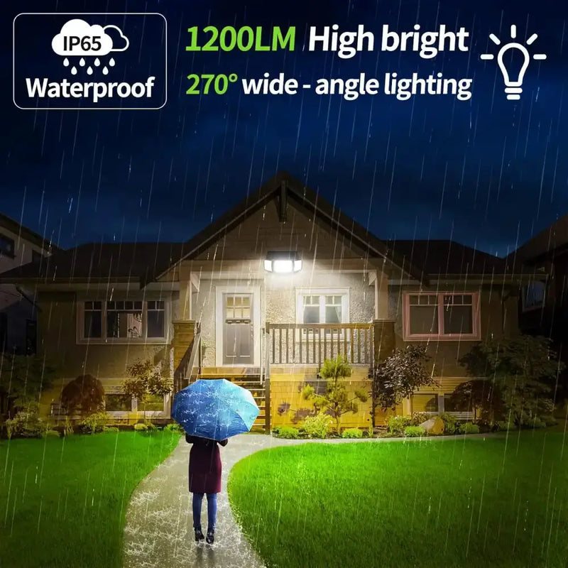 6000mAh Solar Flood Light with Dual Motion Sensors by Habicare