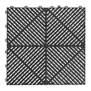 Interlocking Plastic Garage Flooring Tiles (Pack of 25 Tiles) by Habicare