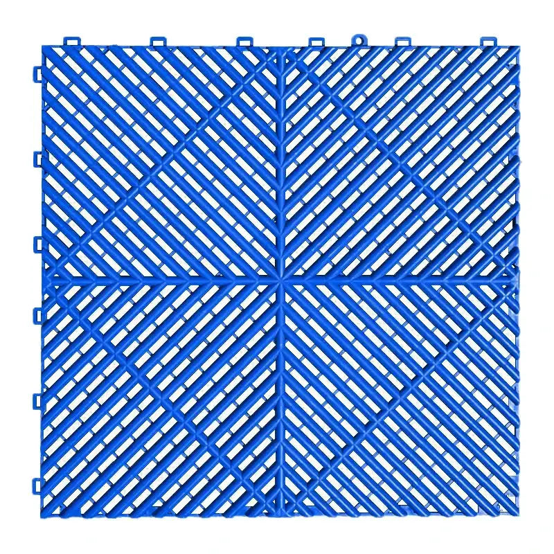 Interlocking Plastic Garage Flooring Tiles (Pack of 25 Tiles) by Habicare