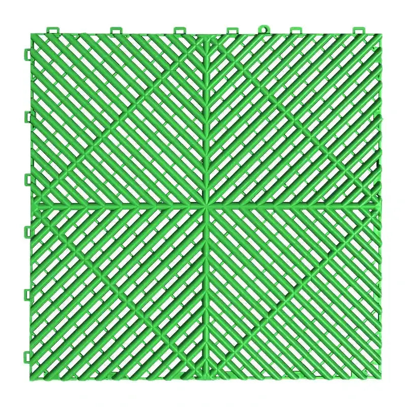 Interlocking Plastic Garage Flooring Tiles (Pack of 25 Tiles) by Habicare