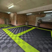 Interlocking Plastic Garage Flooring Tiles (Pack of 25 Tiles) by Habicare
