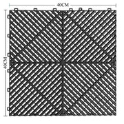 Interlocking Plastic Garage Flooring Tiles (Pack of 25 Tiles) by Habicare