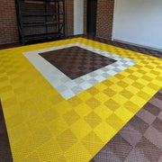 Interlocking Plastic Garage Flooring Tiles (Pack of 25 Tiles) by Habicare