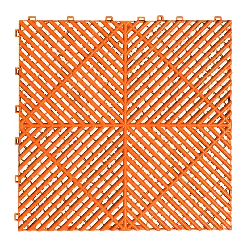 Interlocking Plastic Garage Flooring Tiles (Pack of 25 Tiles) by Habicare
