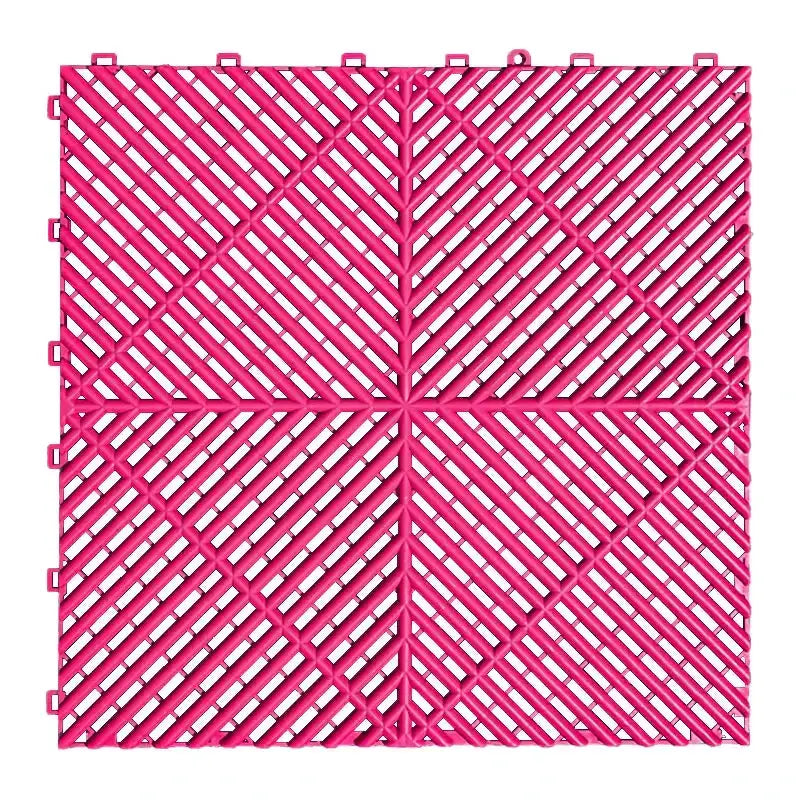 Interlocking Plastic Garage Flooring Tiles (Pack of 25 Tiles) by Habicare