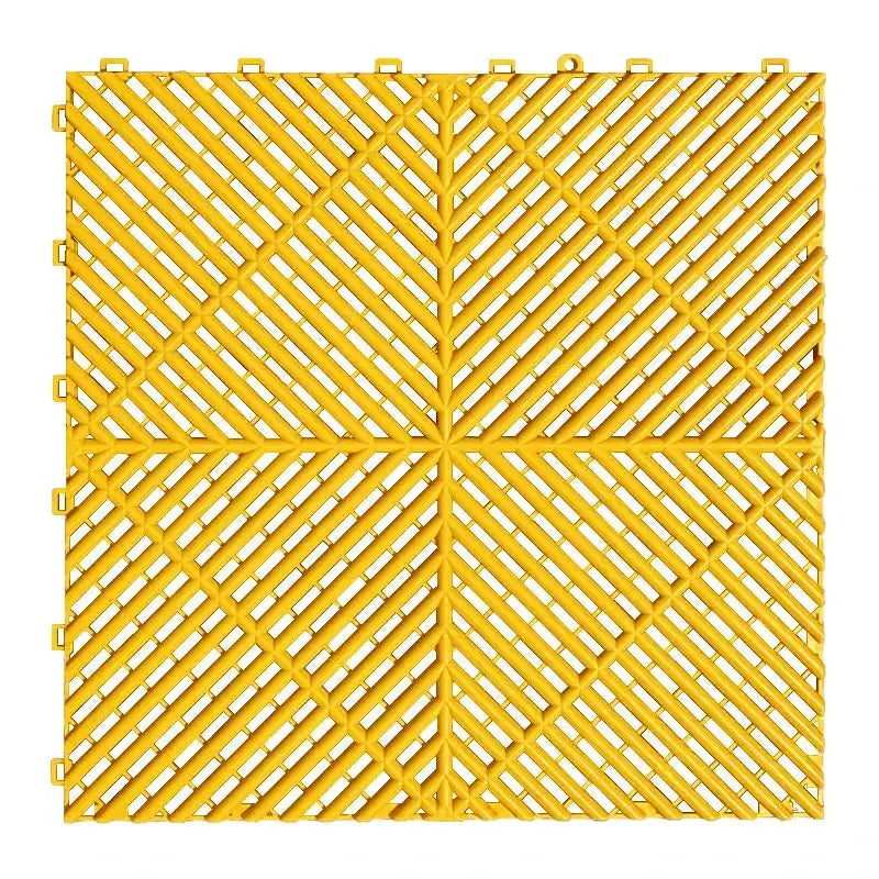 Interlocking Plastic Garage Flooring Tiles (Pack of 25 Tiles) by Habicare