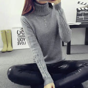 Women's Wool High Neck Fashion Sweater - Slim Fit, Long Sleeves | Winter Warmth by Mead's Supply & Equipment Outfitters limited