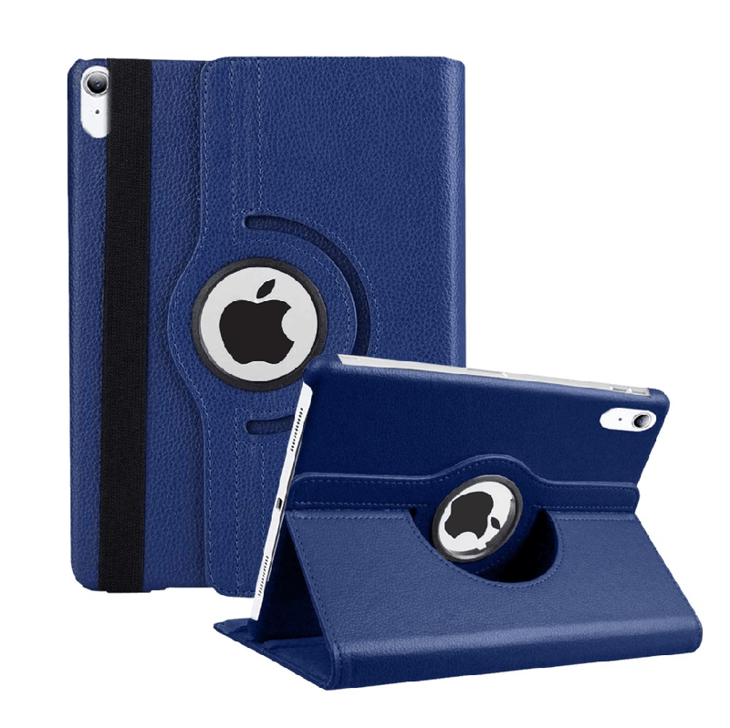 techplus iPad Air 5th Gen 10.9 Inch Rotating Case 360 Degree Protective Stand Blue iPad Air 5th Gen 10.9 Rotating Case Blue Stand