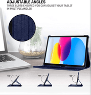 techplus iPad Air 11 Inch Rotating Case 360 Degree Stand Blue iPad Air 11 Inch Rotating Case With 360 Stand Blue