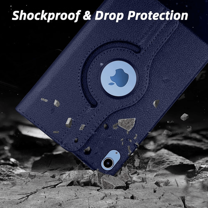 techplus iPad Air 4th Gen 10.9 Rotating Case Blue 360 Degree Stand Cover iPad Air 4th Gen 10.9 Blue Rotating Case Stand