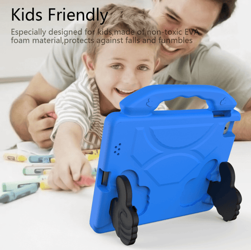 techplus EVA Protective Case For iPad Air 1st And 2nd 9.7 Inch Blue With Handle Kickstand EVA Protective Case For iPad Air 9.7 Inch Blue