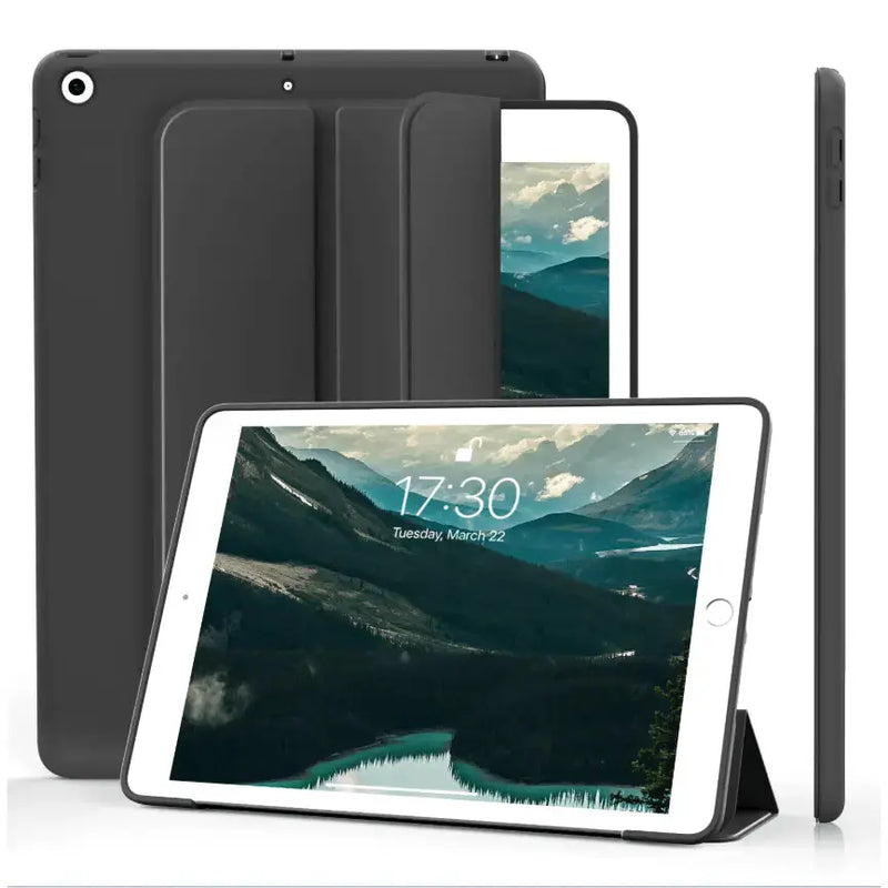 techplus iPad 5th/6th Gen 9.7" Ultra Slim Smart Case – Trifold Protective Cover Techplus iPad 5th and 6th Gen 9.7 Inch Trifold Case