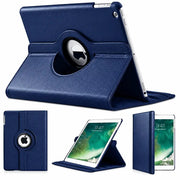techplus iPad 6th Generation 9.7 (2018) Rotating Case – 360° Slim Protective Cover with Stand (Blue) iPad 6th Gen 9.7 Rotating Case Blue 360 Degree Stand