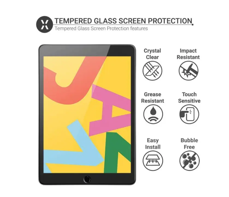 iPad 10.9 (10th Generation) 9H Clear Tempered Glass Screen Protector by techplus