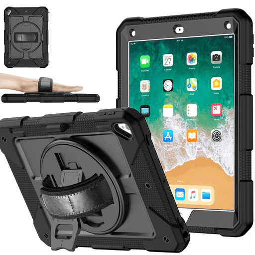techplus iPad Pro 9.7-inch (2016) Heavy Duty Rugged Shockproof Silicone Case With Front Screen Protector iPad Pro 9.7-inch (2016) Heavy Duty Rugged Shockproof Silicone Case With Front Screen Protector