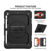 techplus iPad 9.7-inch 5th Generation (2017) Heavy Duty Rugged Shockproof Silicone Case With Front Screen Protector iPad 9.7-inch 5th Generation (2017) Heavy Duty Rugged Shockproof Silicone Case With Front Screen Protector