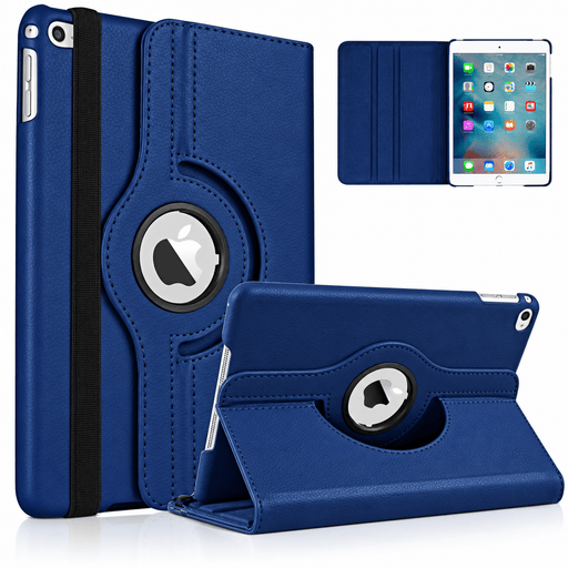 techplus iPad Air Rotating Case 360 Degree View Protective Cover With Stand Blue iPad Air Rotating Case 360 Degree Stand Blue