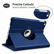 techplus iPad Air Rotating Case 360 Degree View Protective Cover With Stand Blue iPad Air Rotating Case 360 Degree Stand Blue