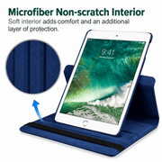 techplus Blue iPad Air 2 Rotating Case With 360 Degree Stand And Protective Cover TechPlus Blue iPad Air 2 Rotating Case With Stand