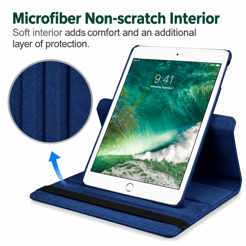 techplus iPad Air 3 10.5 Inch Rotating Case With Stand Blue iPad Air 3 10.5 Inch Rotating Case Blue With Stand