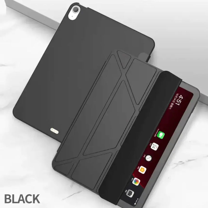 techplus iPad Air 4 10.9" Ultra Slim Smart Case – Trifold Lightweight Cover Ipad Air 4 Ultra Slim Trifold Case Stand Black