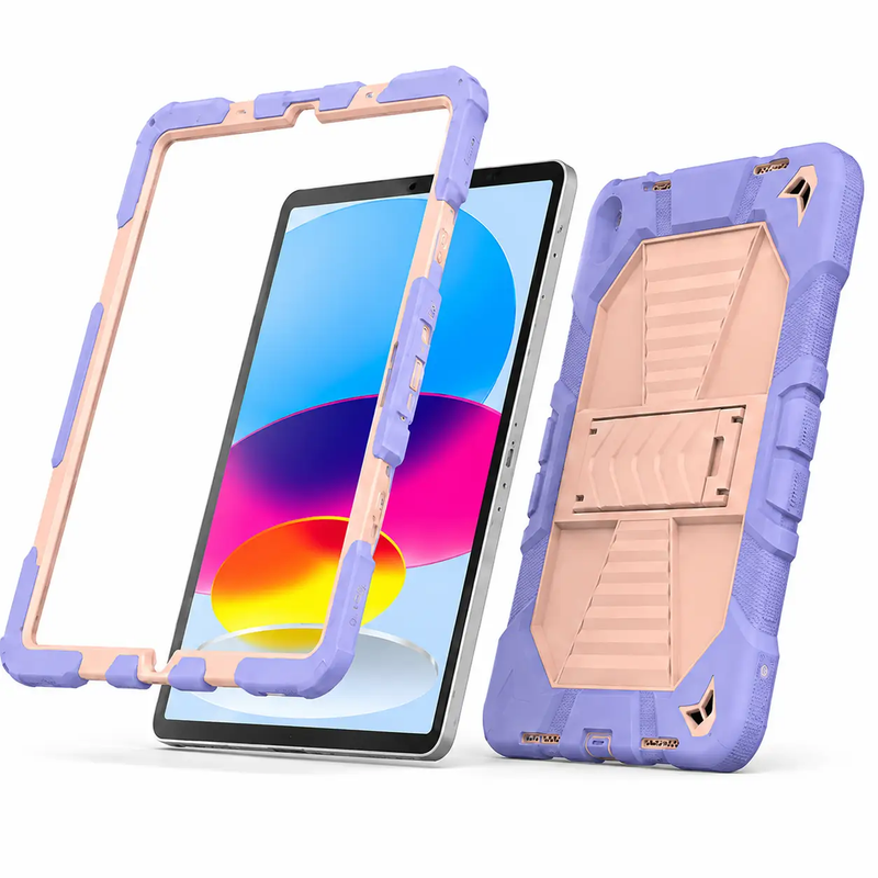 Apple iPad Air 11-Inch M2 Rugged Shockproof Case with Kickstand (Pink) by techplus